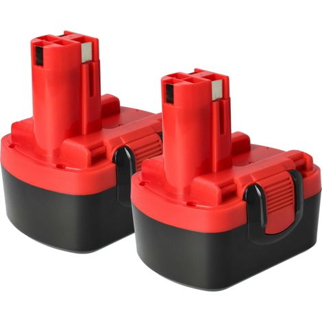 vhbw 2x Batterie compatible avec Bosch PAG 14.4V, PDR 14.4V/N, PLI 14, PSB 14, PSB 14.4V, PKS 14.4V outil électrique (3000 mAh, NiMH, 14,4 V)