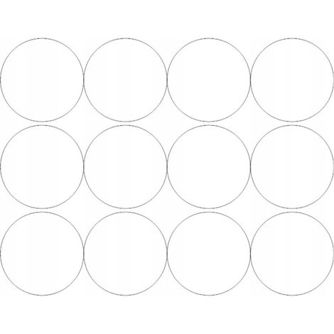 Adesivi circolari da 12 cm, 12 pezzi, adesivi circolari a pois, bianco opaco