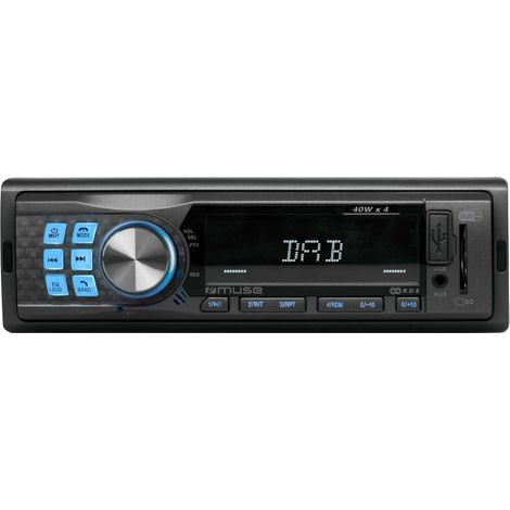 Autoradio 1 DIN DAB+ Bluetooth 5.0 – Réception DAB/FM RDS – USB, SD, AUX – 4 x 40 W – Écran LCD, commandes rétroéclairées – Muse (1/4)