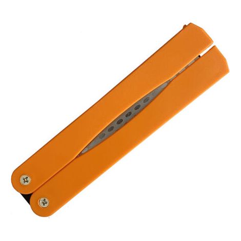 PA Messerschärfer, 400/600 Körnung, faltbarer Taschen-Diamantstein, doppelseitiger Diamantstein zum Schärfen von Küchenutensilien, Garten, Outdoor-Camping – Gelb (1/5)