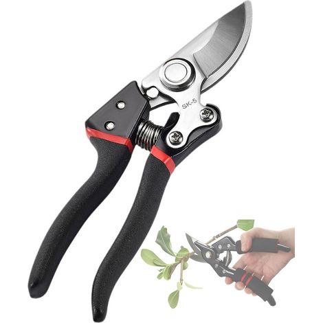 Secateur de Jardin, cisaille de jardin, coupe branche, Secateur Jardin, Secateurs jardinage, Ciseaux Jardinage Plante, Tondeuses Pour Plantes, Ciseaux à Fleurs Coupe Bypass Bois Sec (1/5)