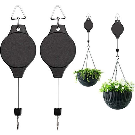 5 poulies suspension plantes, réglables rétractables (1/4)