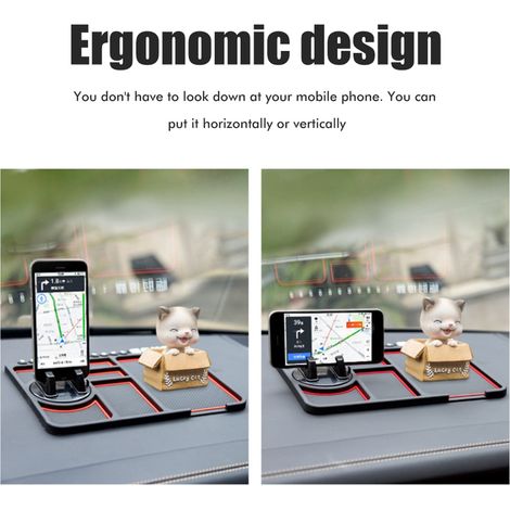 Rutschfeste Armaturenbrettmatte für Mobiltelefone, multifunktionales Navigationssystem aus Silikon, Ablagematte fürs Auto, Silikon-Armaturenbrettmatte (1/5)