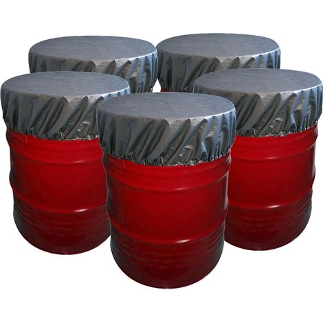 5 Stück Fasshaube 60cm Schutzhülle Ölfass Regentonne Stahlfass Fassabdeckung (1/5)