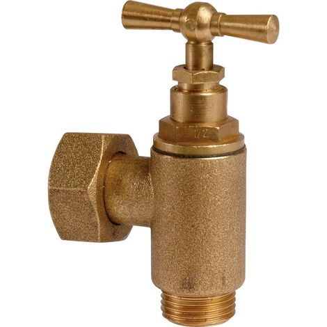 Robinet d'arrêt équerre tête à potence - Watts industries - M 1/2' - F 3/4' - Avant compteur d'eau