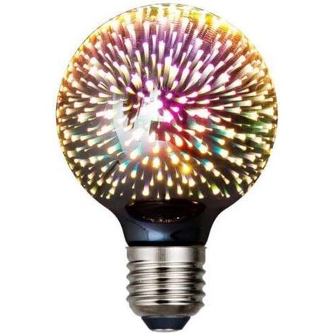 Packung mit Vintage-Edison-LED-Glühbirnen, G20 3W, 3D-Farbfadenbirne, 300 Lumen, 2700K (warmweiß), dekorative Glühbirne, E27-Fassung