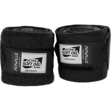 ACAVALLO Fasce Gel Classic lana vergine NERO Cavallo Equitazione (1/3)