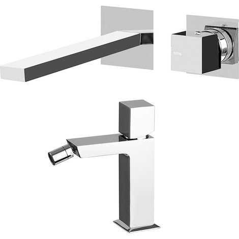 Set miscelatori lavabo a incasso e bidet cromato lucido  Torre (1/5)