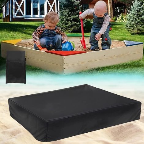 Waterproof Sandpit Cover, 120 x 120 x 20cm Sandpit Cover, Waterproof Dustproof Cover with Drawstring for Sandpit, Swimming Pool, Garden (1/5)
