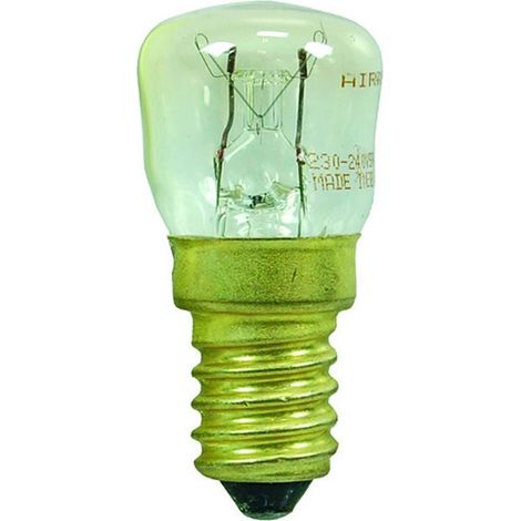 Lampada alogena a pera per forno 300° - 15w - e14 - 2700°k calda - 100 lm - chiara - 10 pz