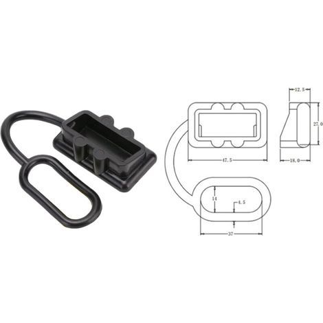 4 pièces/ensemble bouchon de batterie couvercle en caoutchouc souple capuchon anti-poussière, for connecteurs de couvercle de prise Anderson connecteurs d'alimentation cc 50A (1/3)