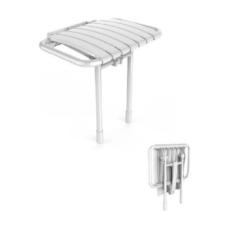 AKW Sedia pieghevole bianca in acciaio resistente 200 kg (1/3)