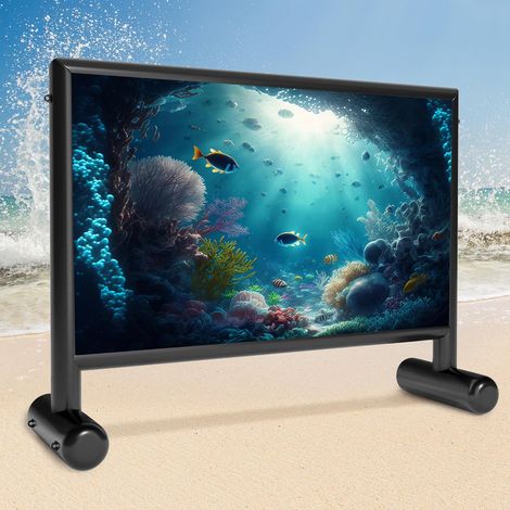 Écran de Projection Gonflable 11FT, Écran Cinéma PVC Amélioré avec Souffleur d'air, Hermétique Conception - Ne Nécessite Pas de Gonflage Continu pour Extérieur Soirées Home Cinéma