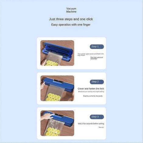 Verpackungsversiegelungsmaschine für Gewerbe und Haushalt + 10 Beutel (EU-Stecker) (1/5)