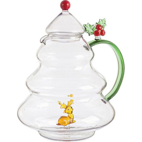 Decorazione natalizia in vetro con box regalo, Teiera "Lavish" Trasparente h20 (1/2)