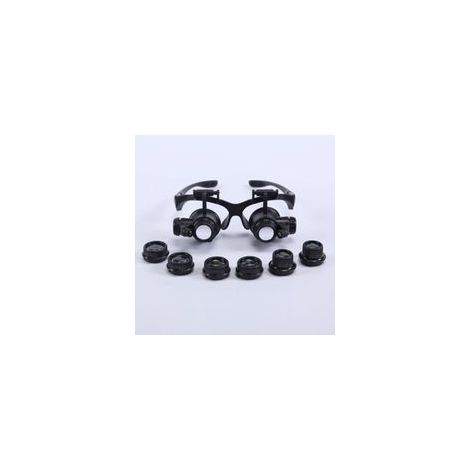 Loupe frontale réglable avec LED intégrée – grossissements 10x, 15x, 20x et 30x, lentilles haute précision, confort ergonomique (1/5)