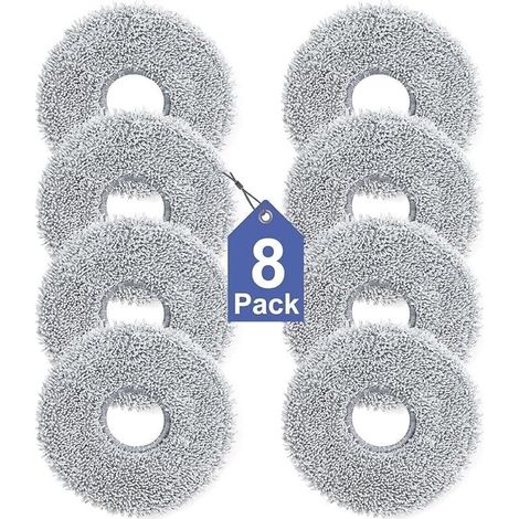Lot de 8 Lingettes pour Dreame L10s/L10/L20/X40/L40/X50/L50 Pro Ultra, Xiaomi X20 Pro/Max, Ecovacs Deebot T30 Pro OMNI, T30S Pro A (1/5)