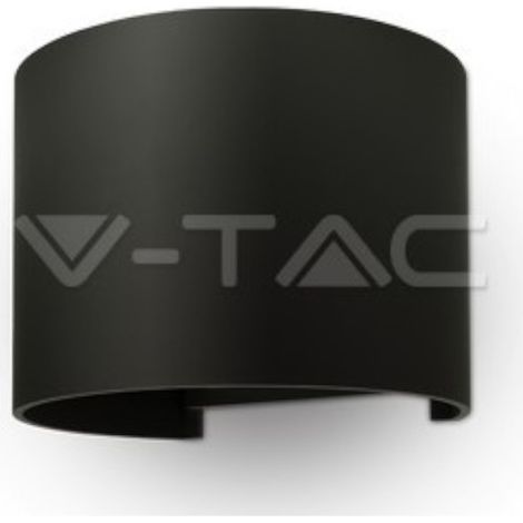 Double Led COB 6W IP65 lampe murale arrondie noir V-TAC VT-756 4000K (1/5)