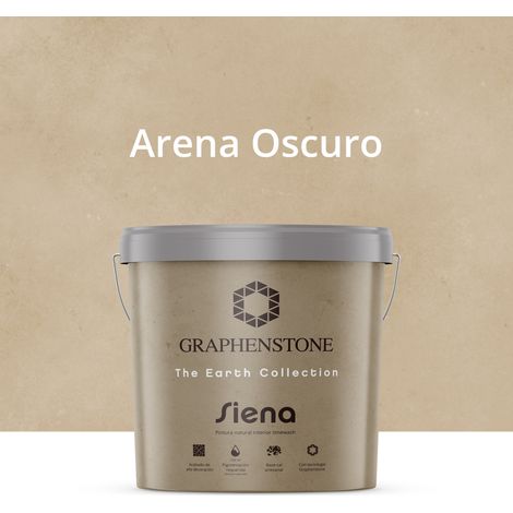 Pintura Ecológica INTERIOR Efecto LIMEWASH Base Cal SIENA Color ARENA OSCURO 12L