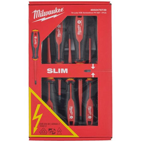 Schraubendreher Trilobe VDE PH MILWAUKEE - 7-teiliges Set - 4932478739 (1/5)
