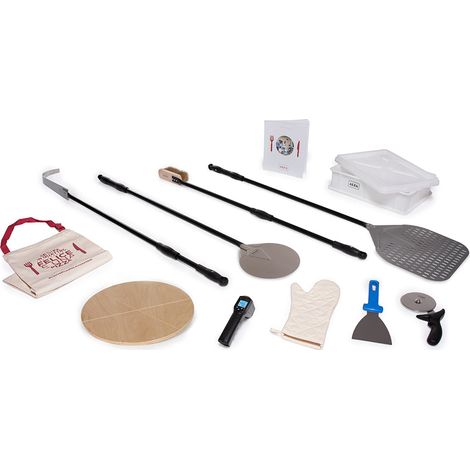 Kit Pizzaiolo Alfa Forni Accessori Pizza Pala Spazzola Spatola Cassetta Panetti (1/5)
