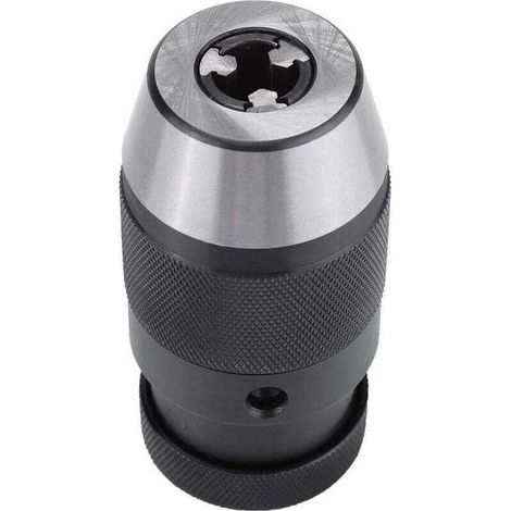 Mandrin de perceuse robuste 1 pc 0-13mm 1/2 mandrin auto-serrant en acier sans clé B16 pour tour perceuse électrique mandrin de presse (1/4)