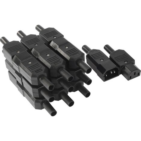 10 paires AC250V 10A 3P Plattenmontage IEC320 C14 Steckdose C13 Stecker Adaptateur DE (1/5)