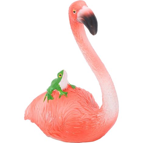 Statue de Flamant Rose Résine, Décoration d'Intérieur Moderne pour Salon, Oiseau Tropical Élégant (1/5)