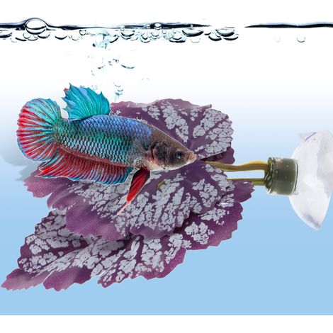 Décoration Aquarium Faux Plantes pour Paysage Poissons Combattants Couche de Frai Feuilles Violettes Décor Aquatique-AUTRES (1/5)