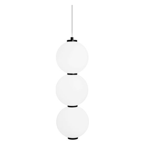 Suspension LED 23W noire globes blancs Maxlight TAMA