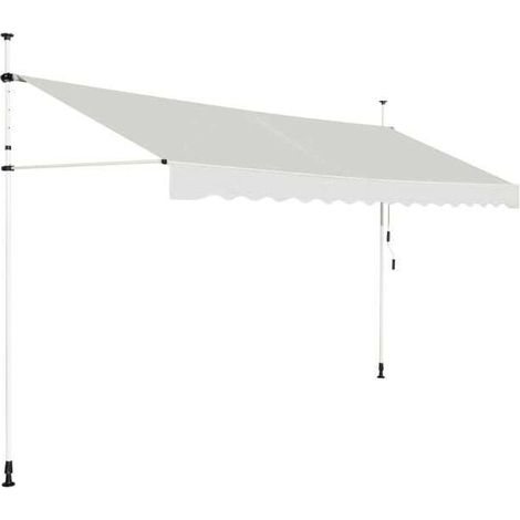 Auvent de balcon à bras télescopique 395 x 120 cm (1/5)