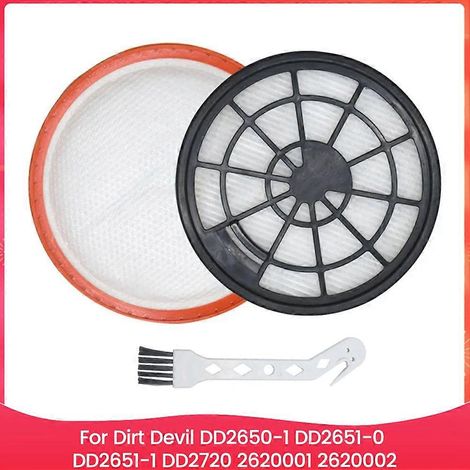 Kit de filtres pour aspirateur robot Dirt Devil DD2650-1, DD2651-0, DD2651-1, DD2720 2620001, 2620002 - Outil de nettoyage des pièces (1/5)