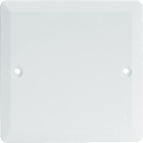 Quadratischer Deckel zum Anschrauben 85x85mm für Einbaudosen Durchmesser 67mm.