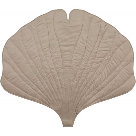 Tapis de sol feuille molletonné bébé enfant ginkgo biloba - Crème (1/4)