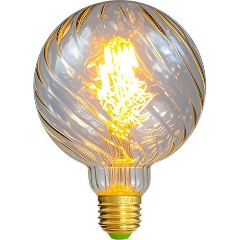 Vintage Edison Glühfaden-LED-Glühbirne 4W nicht dimmbar, E27 220-240V, dekorativer warmer Lichteffekt (G95 Spirale klar) (1/5)