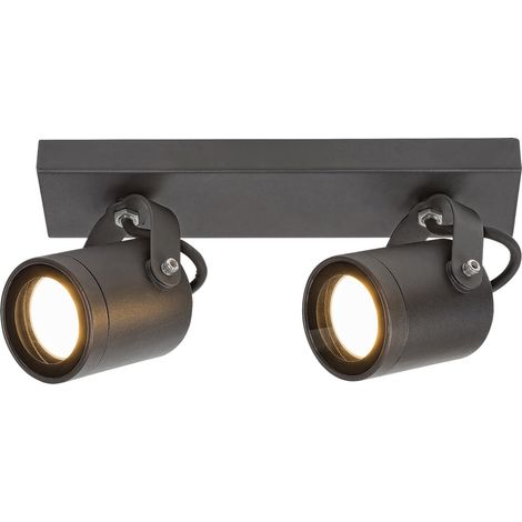 Lámpara de pared industrial para exteriores 2xGU10 Elva antracita 7930 Rabalux (1/4)