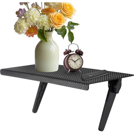 1 Étagère,Support Moniteur 33 Cm,Organisateur Multimédia,Structure ABS,Système Câbles,Bureau Salon (1/5)