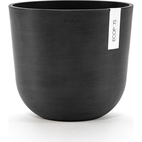 Vaso Rotondo Oslo 25 Grigio Scuro - Ø 25 x H. 21,8 cm - 7,7 L ECOPOTS (1/5)