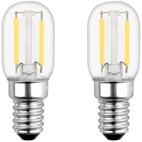 T22 Ampoule LED,E14 2W Ampoule LEDÉquivalent 15W E14 Incandescent, Blanc Chaud 2700K, Petit LED pour Frigo/Lampe de Sel/Veilleuse Enfants, lot de 2 (1/4)