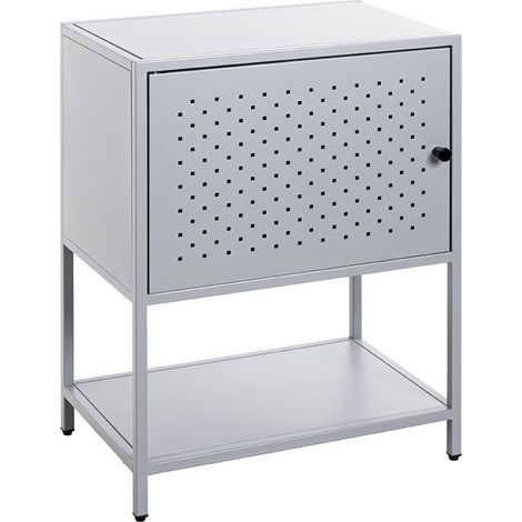 Table de Chevet Design "Boston" 60cm Gris (1/5)