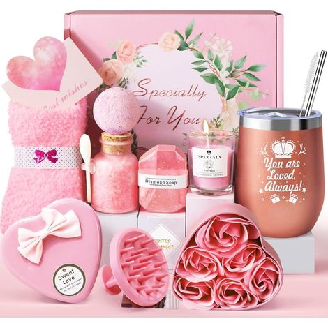 Geschenkset Freundin Mama Schwester Geburtstag 18 40 50 70 Rosa (1/5)