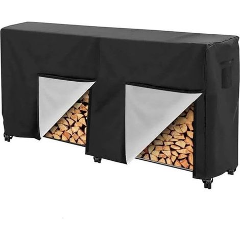 (244x61x107 cm) Support à bois de chauffage Cove 8FT Support à bois extérieur robuste et imperméable en tissu Oxford 210D (1/5)