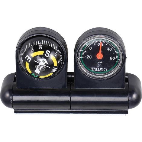 Boussole multifonctionnelle pour voiture, thermomètre, accessoire de décoration pour véhicule-8.9X3X5.6CM (1/3)