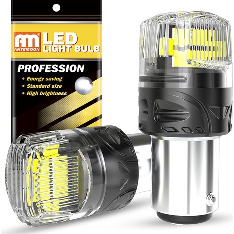P21/5W 1157 BAY15D Ampoules LED 12V 2800LM 6000K Blanc 1016 1034 2357 Remplacement pour Voiture Feu de Recul Stationnement Arrière Freinage Clignotant, 2 Pièces (1/5)