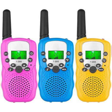 Lot de 3 talkies-walkies pour enfants, jouets radio bidirectionnels pour garçons et filles-AquaForge