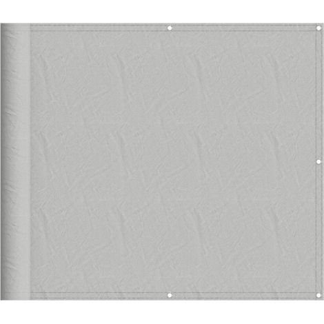 Balcony Screen Light Grey 90x400 cm 100% Polyester Oxford vidaXL