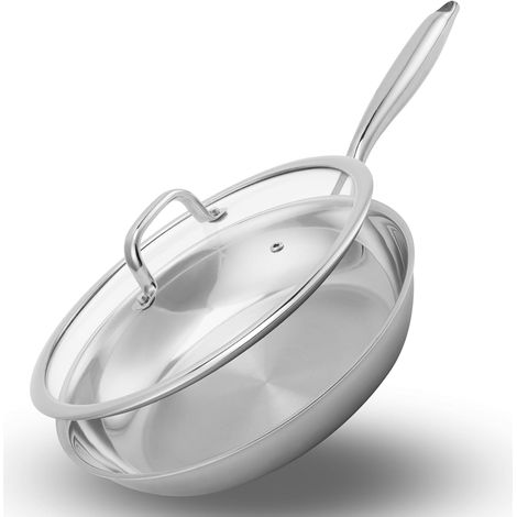 Juego de fondue de acero inoxidable, compatible con todas las placas de cocina, que permite la preparación de platos tapados, utensilios de cocina. (1/5)