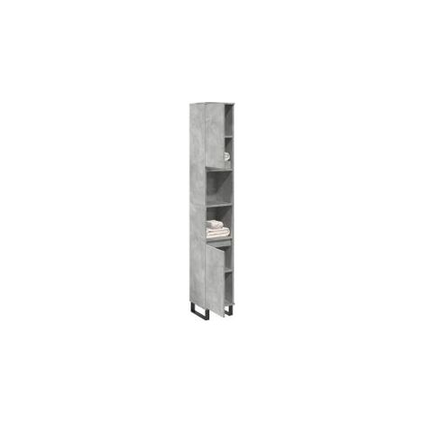 Armoire de salle de bain gris béton 30x30x190 (1/5)