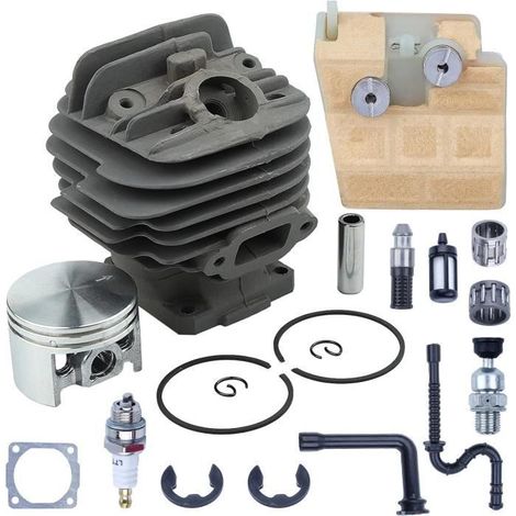 Kit de piston cylindre de 44,7 mm ajustement pour STIHL 026 028 MS180 MS260 MS360 Pièce de tronçonneuse avec le pliage de filtre à (1/4)