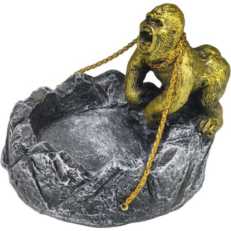 Cendrier, pour la décoration de la maison et du bureau, indispensable pour décoration d'intérieur,décoration de table pour intérieur ou extérieur,Figurine d’Assiette de Bonbons Gorille, (1/5)